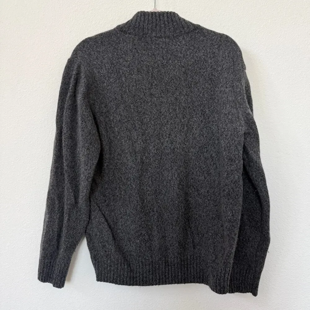 Daniele Blasi Wool Half Zip Sweater Gray Men‎ L Made in Italy Quiet Luxury